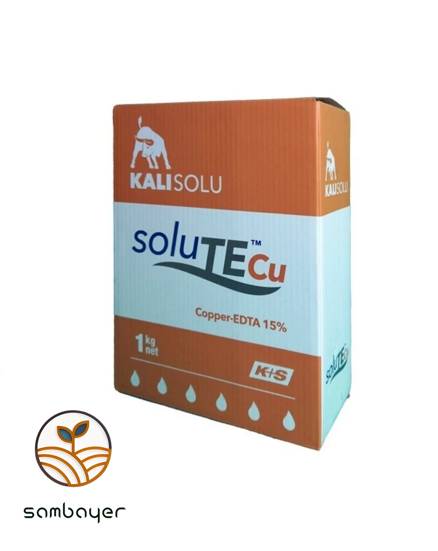 کود کلات مس کاپلاس اس آلمان (K+S) یک کیلویی  (SOLU TE CU 15% EDTA)